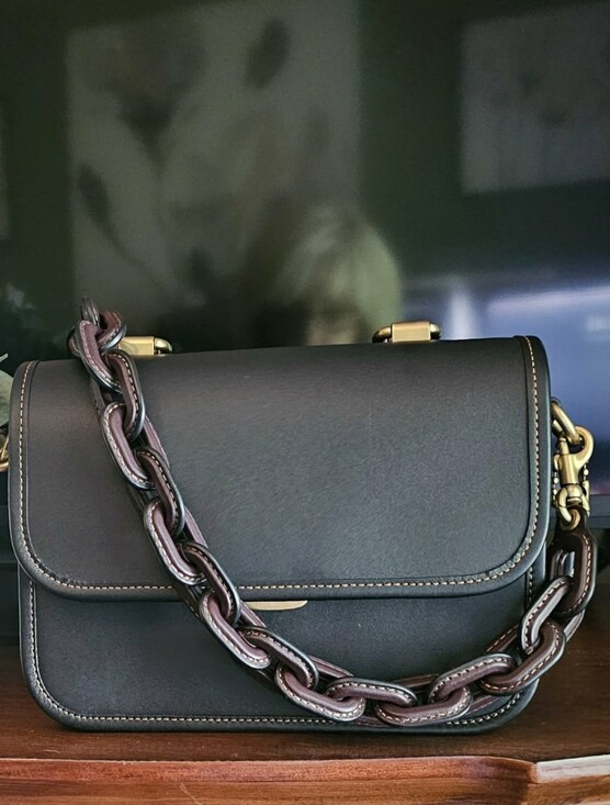 Coach Handbags - Coach Top Handle Rogue in Black & Oxblood Hard Bag To Find. Overseas Exclusive